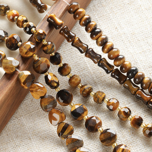 Natural Tiger's Eye Beads Faceted Abacus Tube <b>Spacer</b> Beads For DIY Bracelet Necklace Handmade Jewelry Making Gemstone LooseBeads - Product Image 2