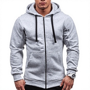 Fabricant OEM/ODM – Nouvelle veste de sport décontractée pour homme en molleton léger 100 % coton, coupe régulière, unie, avec fermeture éclair, écologique - Product Image 2