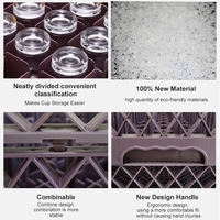 Panier de rangement empilable en plastique pour verres de restaurant, séchoir à verres à vin, caisse de rangement pour vaisselle pour hôtel, bar, café, cuisine