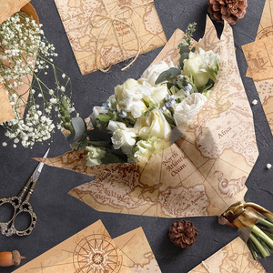 Papel de Seda con Mapa del <span class=keywords><strong>Mundo</strong></span> Recubierto de Resina Desechable Personalizado para Empaque de Cajas de Regalo, Decoraciones para Fiestas de Cumpleaños - Product Image 3
