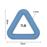 Ensemble d'haltères en silicone pour la salle de sport à domicile, accessoires de fitness, 7 lb et 10 lb, poids libres triangulaires unisexes, anneau de puissance