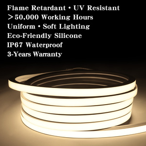 Muestras Gratis, Tira de Luz <span class=keywords><strong>LED</strong></span> de Neón Flexible de Alto Brillo con Certificación UL, CE, RoHS, 12V 24V, Rollo de 5m 10m para Bares, Hoteles, Proyectos - Product Image 1