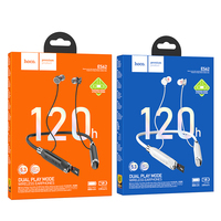 HOCO ES62 Earphone BT Cantik Model Kalung Leher, Daya Tahan Baterai Super 120 Jam, Headset Nirkabel