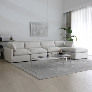 Sofá modular de 5 plazas <span class=keywords><strong>esquina</strong></span> en forma de L gris blanco azul marino hecho a medida fábrica productor - Product Image 4
