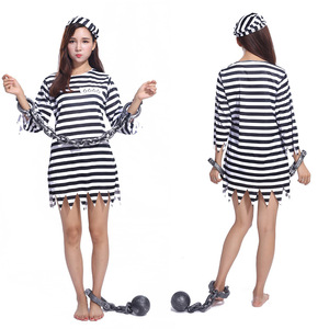 Chaude famille condamné tenue Halloween enfant criminel ensemble prison prisonnier Costume détenu Cosplay Costume - Product Image 4