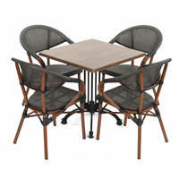 Meubles de balcon, mobilier de loisirs en plein air pour tables basses et chaises de restaurant, meubles en Teslin, chaises et tables