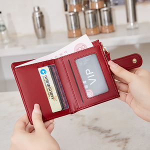 <span class=keywords><strong>Portafoglio</strong></span> da <span class=keywords><strong>donna</strong></span> con chiusura lampo in pelle di colore solido con porta carte di credito da <span class=keywords><strong>donna</strong></span> - Product Image 6