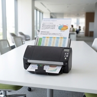Scanner de documents recto-verso A4 FI-7180 80ppm 160ipm CCD 600dpi USB 3.0 pour usage professionnel