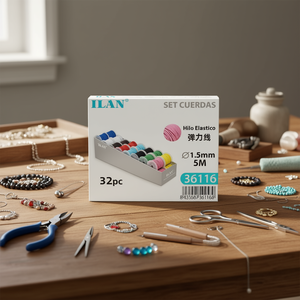 Filo elastico Ilan 1,5 mm x 5 m, set da 32 pezzi per artigianato e creazione di gioielli - Product Image 3