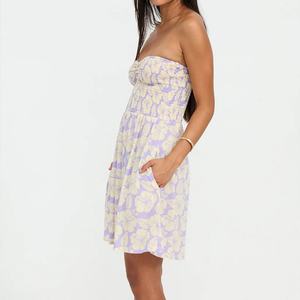 Manufacturer Designs Stylish Printed Pleated Strapless Mini <b>Dresses</b> and Custom Comfortable <b>Rayon</b> Hawaiian <b>Dresses</b> - Product Image 4