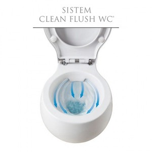 Scarabeo Moon moderno a parete WC serbatoio nascosto a doppio scarico quadrato in ceramica con struttura in un unico pezzo per uso bagno - Product Image 3