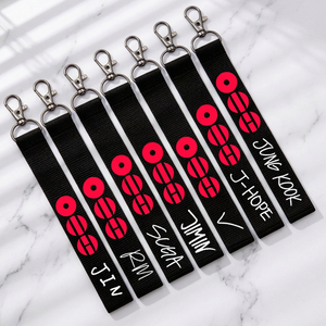 CCH Customized Korean male group K-pop star name tag keychain and mobile phone <b>lanyard</b> - Product Image 1