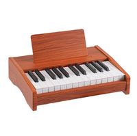 Piano Electrónico de Madera para Niños, Recargable con Energía Solar, Conector para Auriculares de 3.5mm, Portátil, Multifuncional, 37 Teclas