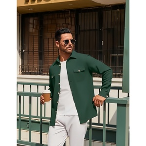 <span class=keywords><strong>Giacca</strong></span> <span class=keywords><strong>camicia</strong></span> Casual da uomo-manica lunga <span class=keywords><strong>verde</strong></span> con tasche Multiple - Product Image 2