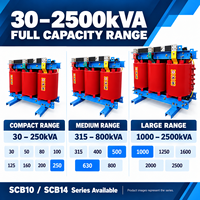 Transformateur de distribution triphasé à sec 30-2500 kVA 10 kV 11 kV 400 V Cuivre Aluminium 50 Hz 60 Hz