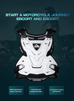 Équipement de protection moto pour jeunes en PP respirant, veste intégrale avec protection du cou pour la course automobile et le tout-terrain – Édition été