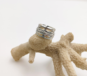 Vente chaude Spinner Band Anneaux Anti Anxiété Bijoux En Argent Promise Anneaux Pour Les Femmes À La Main 925 En Argent Sterling Spinner Anneaux - Product Image 3