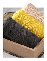 Lot de 200 grammes de fil plat teint tissé à la main pour la transformation des tissus, à faible rétrécissement