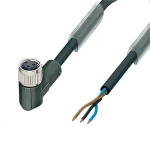 Hoek M12 Female 4 Pin Connector Luchtvaart Socket Elektrische Waterdicht Tot Open Kabel Voor Automotive Apparatuur