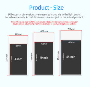 Écran d'affichage numérique double face ultra-fin pour vitrine, écran LCD publicitaire - Product Image 6