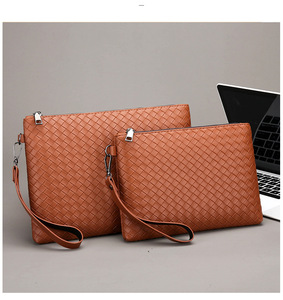 <span class=keywords><strong>Portefeuille</strong></span> Pochette Rétro en Cuir PU Tressé pour <span class=keywords><strong>Homme</strong></span>, Style Vintage avec <span class=keywords><strong>Multi</strong></span>-Compartiments, Fermeture Éclair et Doublure Polyester - Product Image 5