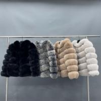 Nouvelle veste d'hiver en vraie fourrure de renard avec capuche pour femme, manteau court à la mode, 2022