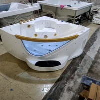 Baignoire d'angle pour 2 personnes BaiYao, nouveau modèle avec système intelligent, baignoire à remous intérieure, spa, baignoire à hydromassage