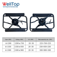 WELLTOP Factory - Quincaillerie de meubles à bas prix - Glissières 360° °   Mécanisme de table à manger rotative et extensible avec base pivotante relevable
