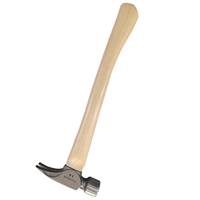 Marteau de cadre à griffe droite à poignée Hickory marteau en titane de 14 oz avec porte-clou magnétique