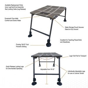 Ngoài trời cao săn chó cot với Heavy-Duty khung kim loại và mặt đất móng tay điều chỉnh chiều cao giường săn bắn phụ kiện - Product Image 2