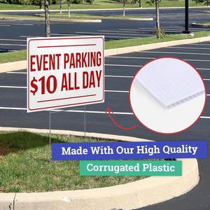 Panneau de signalisation extérieur 18x24 résistant aux intempéries, robuste, indéchirable, impression HD, design personnalisé, avec support en H pour <span class=keywords><strong>les</strong></span> affiches de location d'appartements - Product Image 1
