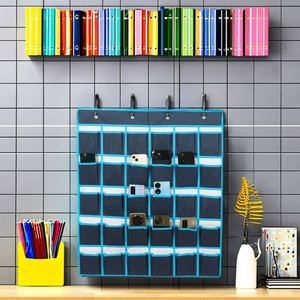 30 <b>Grid</b> Non-woven Transparent Hanging Bag Phone Bag Door Hanging Organizer Classroom Pocket Chart Sundries Storage Bag - Product Image 2