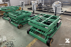 Carro de accionamiento hidráulico industrial OEM, mesa elevadora, carro de empuje, plataforma móvil, carretilla de mano para mercancías pesadas - Product Image 2