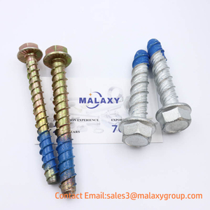 MALAXY-Cabeza de brida hexagonal, tornillo de anclaje de hormigón, acero al carbono galvanizado, tipo hexagonal, tipo zócalo - Product Image 3