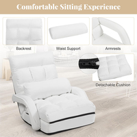Fauteuil de massage 4D convertible Lazy Design, chaise longue pliante pour gaming, convertible en lit avec support dorsal