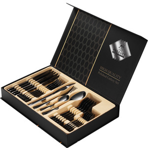 Couverts en acier inoxydable 24 pièces, ensemble de boîtes cadeaux améliorées, produit <span class=keywords><strong>2022</strong></span>, fête des mères - Product Image 5