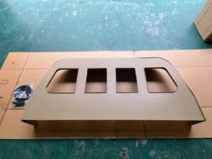 อุปกรณ์ตกแต่งรถยนต์ YBJ แผ่นกันรอยกระจกหลัง ABS สำหรับรถยนต์แลนด์ครุยเซอร์ 70 2007-2021 FJ76 78 <span class=keywords><strong>75</strong></span> สีเบจ LC79 กรอบกระจก - Product Image 4