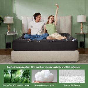 <span class=keywords><strong>Surmatelas</strong></span> en bambou dérivé du rayonne avec poches profondes, doux, respirant, soulagement des douleurs dorsales pour usage domestique et hospitalier - Product Image 3