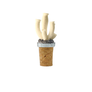 Coral Bottle Stopper Zinc Alloy Cork Stopper Wine Beer Opener Round Shape Gold Silver Black Gray HDS011-A13 - Product Image 2