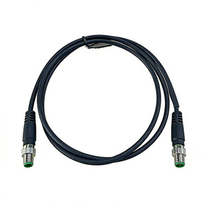 M12 连接器 M12 电缆线束 3 4 5 6 8 12 17 针 A 型公头母头直角防水 IP67 传感器电缆 - Product Image 4