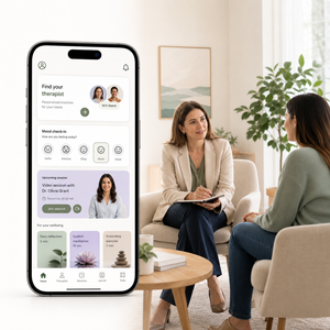แอปพลิเคชันบำบัดทางจิตที่เชื่อถือได้สำหรับ IOS และ Android พร้อมบริการจับคู่นักบำบัด จองนัดหมาย และวิดีโอคุย LionCreate - Product Image 1