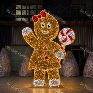 <b>Christmas</b> Decorative <b>Light</b> Gingerbread Man for Outdoor Plazas Resorts Parks Shopping Centers and Festive Events - Product Image 6