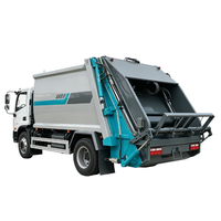 Camion de compression des déchets de 8 m³ produit en usine, châssis léger DFAC pour les travaux d'assainissement urbain