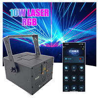 10W 6W 5W 4W 3W 2W Hochzeits-DMX-ILDA-RGB-Laser-Show-Projektor, Laserlicht Funktioniert mit Schneemaschine und Animation