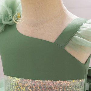 Vestito <span class=keywords><strong>da</strong></span> ballo a coda di rondine <span class=keywords><strong>per</strong></span> neonate, con scollo a O, motivo floreale, balze e paillettes, <span class=keywords><strong>per</strong></span> 1-3 anni, ideale <span class=keywords><strong>per</strong></span> feste dei cento giorni - Product Image 5