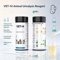 Bandelettes de test urinaire vétérinaire 14-en-1 personnalisées pour chats et chiens, pour la détection du pH, des leucocytes et des protéines sanguines, VET-14, vente en gros du fabricant