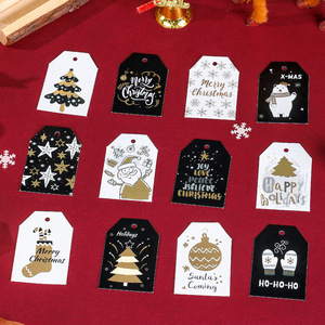 Étiquettes de Noël en carton colorées et écologiques de haute qualité, mignonnes, pour la décoration de l'arbre de Noël - Product Image 2