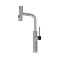 Robinet de cuisine extractible cascade effet pluie, monocommande céramique, eau chaude/froide double fonction, anti-éclaboussures rétractable pour évier