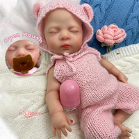 Poupée Reborn Fille de 18 Pouces, Non Peinte/Peinte, à Bouche Ouverte, en Silicone Souple, Réaliste, Jouet de Jeu de Rôle et de Photographie, Sûre pour le Bain, Personnalisable