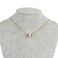 Collier chaîne à maillons en acier titane plaqué or 18 carats, bijoux minimalistes tendance pour femme, vente en gros, cadeau